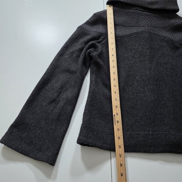 Annie 50 Cardigan Womens XL Gray Shawl Collar LS Burrons Wool Blend Retro Look - Picture 8 of 16